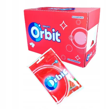 GUMA ORBIT STRAWBERRY TRUSKAWKA  29g