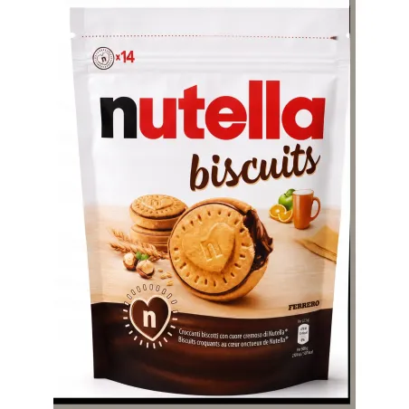 NUTELLA BISCUITS  14szt CHRUPIĄCYCH CIASTECZEK Z KREMEM NUTELLA 193g