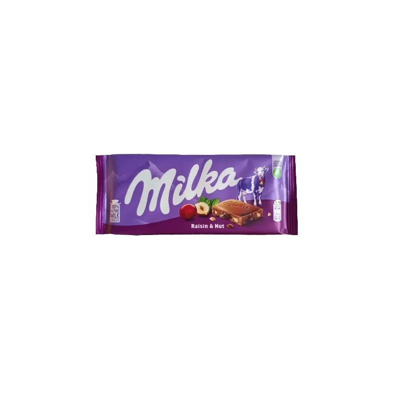 MILKA RAISIN & NUT CZEKOLADA BAKALIOWA 90g