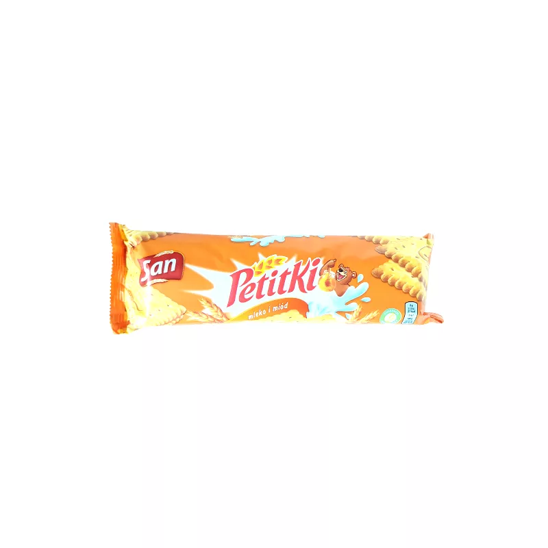 SAN PETITKI HERBATNIKI MLEKO I MIÓD CIASTKA  144g