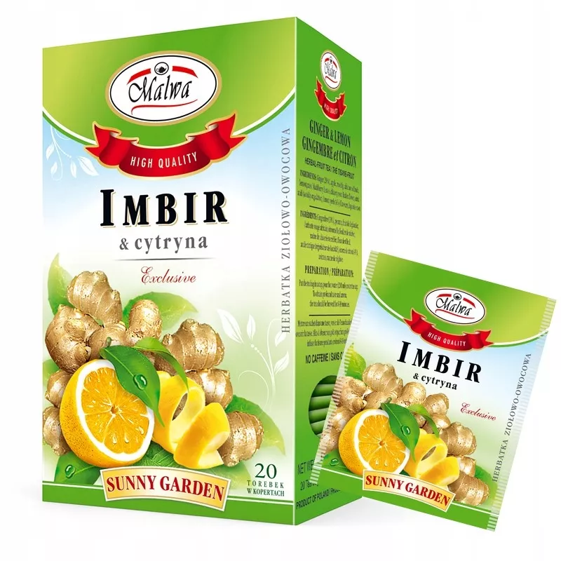 MALWA IMBIR & CYTRYNA 40g HERBATA ZIOŁOWO-OWOCOWA
