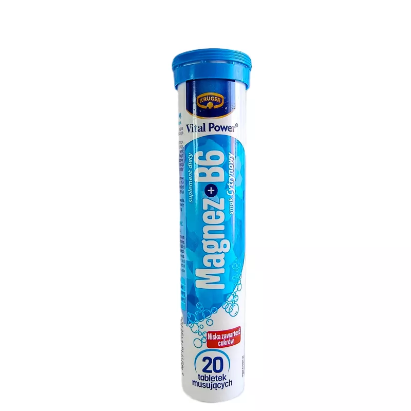 KRUGER VITAL POWER MAGNEZ +B6 O SMAKU CYTRYNOWYM 80g