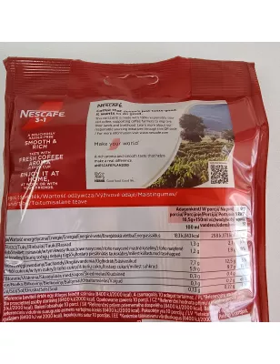 NESCAFE 3W1 SMOOTH & RICH  165 g (10 szt x 16,5 g)