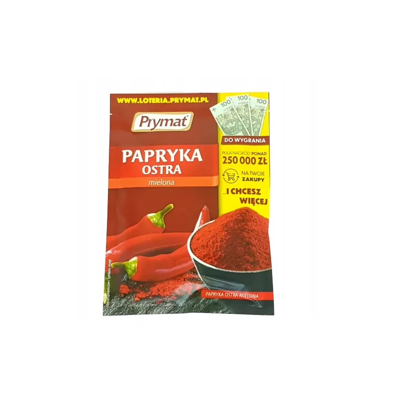 PRZYPRAWA PAPRYKA CZERWONA OSTRA MIELONA PRYMAT