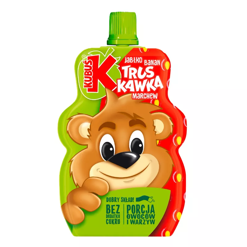 KUBUŚ MUS TRUSKAWKA JABŁKO BANAN MARCHEW 100g