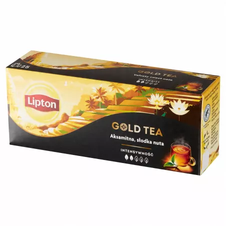 LIPTON GOLD TEA HERBATA CZARNA AROMATYZOWANA 25 torebek x 1,5 g (37,5 g)
