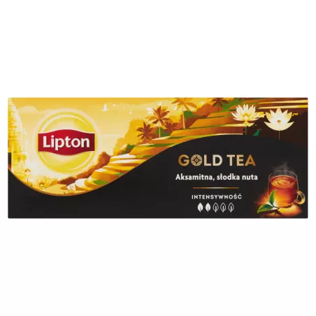 LIPTON GOLD TEA HERBATA CZARNA AROMATYZOWANA 25 torebek x 1,5 g (37,5 g)