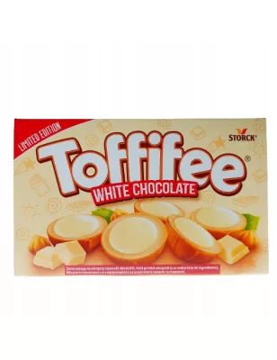 TOFFIFEE  WHITE BIAŁA CZEKOLADA ORZECH LASKOWY I KARMEL 125g