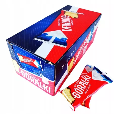 GÓRALKI MLECZNE WAFELKI W OBWODOWEJ POLEWIE KAKAOWEJ 45 g