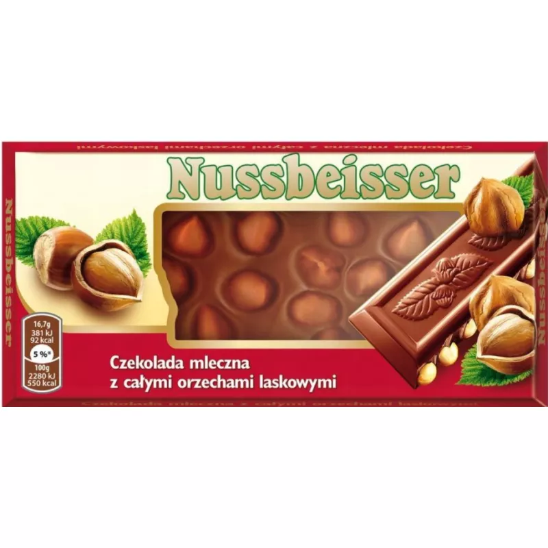 NUSSBEISSER CZEKOLADA MLECZNA Z ORZECHAMI 100g NUSSBEISSER CZEKOLADA MLECZNA Z ORZECHAMI 100g