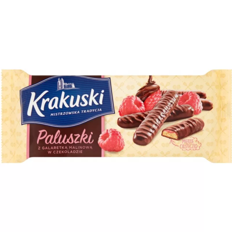 KRAKUSKI PALUSZKI Z GALARETKĄ MALINOWĄ 144g