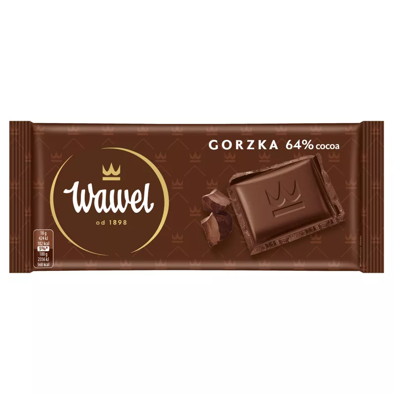 WAWEL CZEKOLADA GORZKA 64% 90g