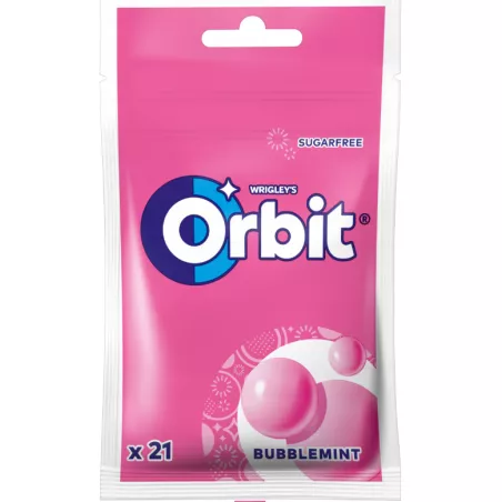 ORBIT BUBBLEMINT GUMA BEZ CUKRU 29g