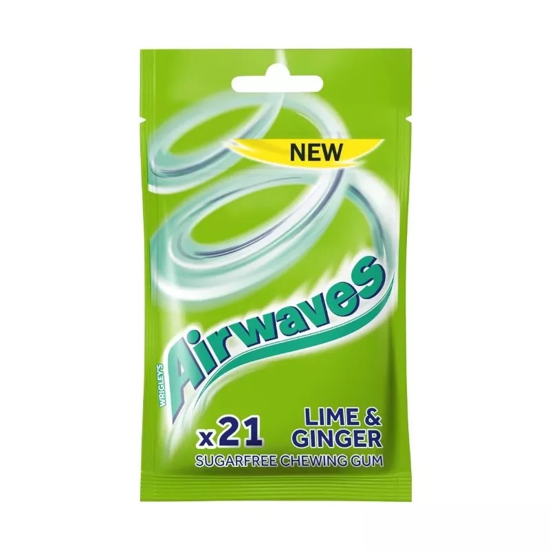 AIRWAVES GUMA LIME&GINGER BEZ CUKRU 29g AIRWAVES GUMA LIME&GINGER BEZ CUKRU 29g