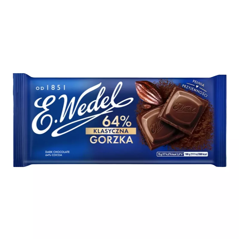 E.WEDEL KLASYCZNA GORZKA 64% CZEKOLADA 90g