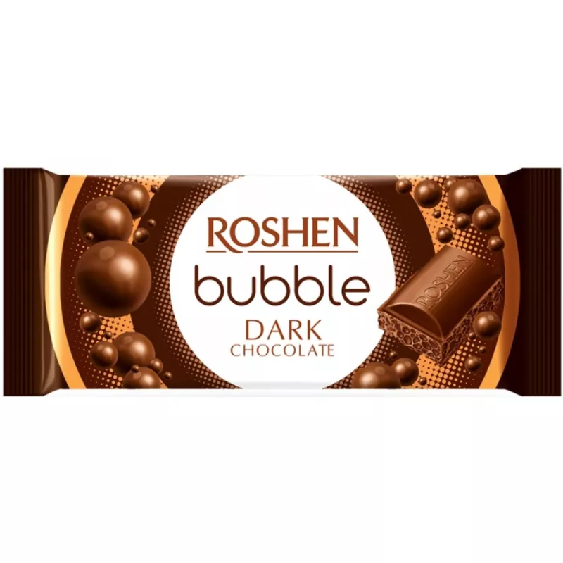 ROSHEN BUBBLE DARK CZEKOLADA GORZKA NAPOWIETRZONA 80g ROSHEN BUBBLE DARK CZEKOLADA GORZKA NAPOWIETRZONA 80g
