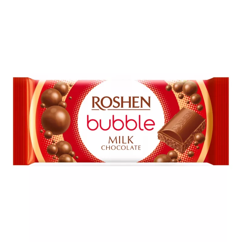 ROSHEN BUBBLE MILK CZEKOLADA MLECZNA NAPOWIETRZONA 80g ROSHEN BUBBLE MILK CZEKOLADA MLECZNA NAPOWIETRZONA 80g