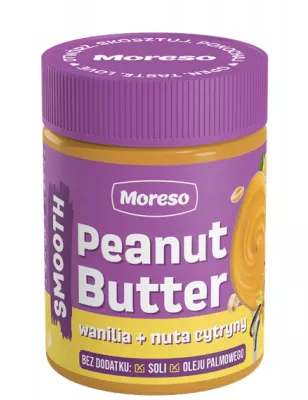 MORESO PEANUT BUTTER WANILIA + CYTRYNA KREM Z ORZECHÓW ZIEMNYCH 190g