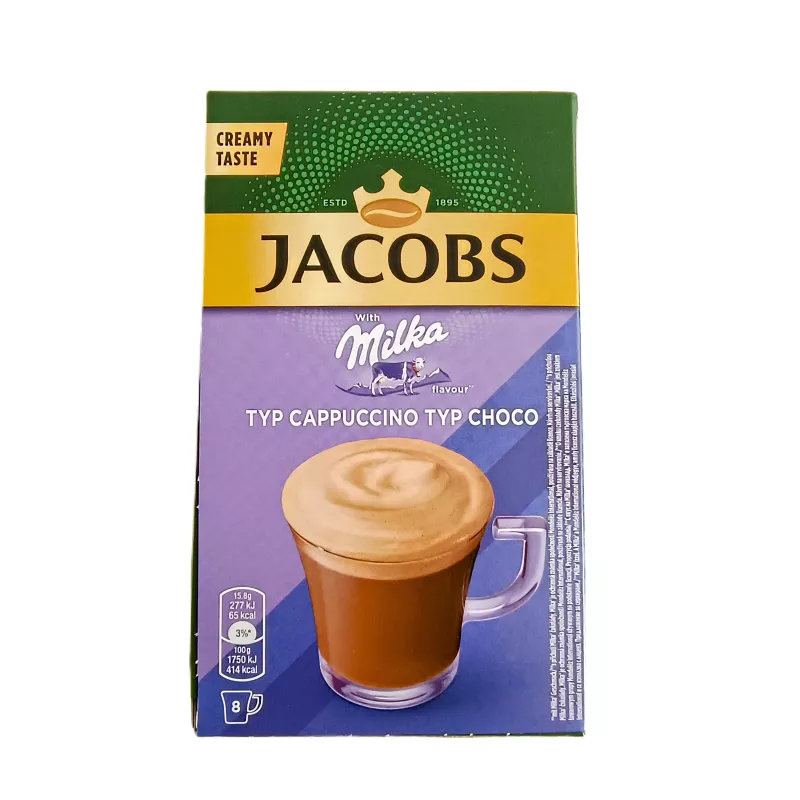 JACOBS CAPPUCCINO CHOCO MILKA 8szt x 15,8g JACOBS CAPPUCCINO CHOCO MILKA 8szt x 15,8g