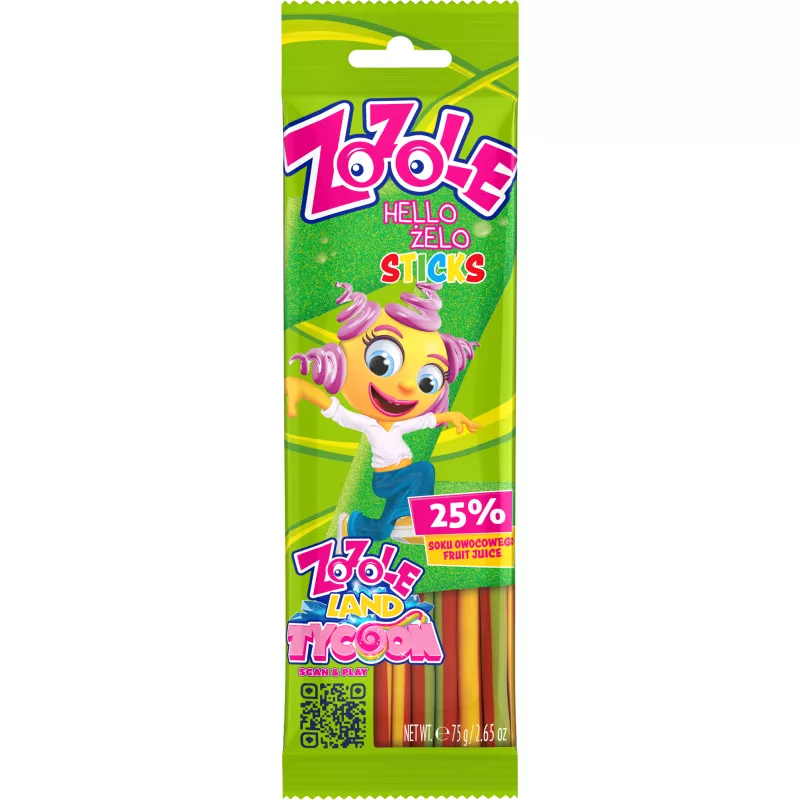 MIESZKO ZOZOLE STICKS ŻELKI OWOCOWE 75g