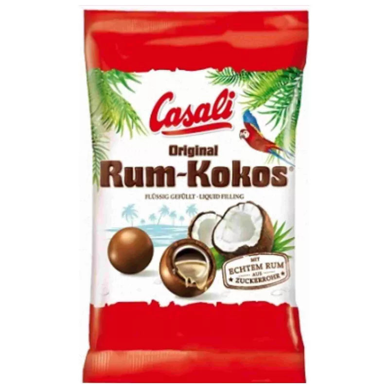 CASALI W MLECZNEJ CZEKOLADZIE RUM-KOKOS DRAŻE 100g