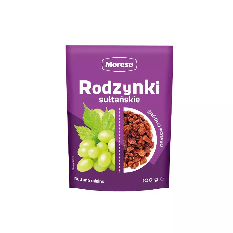 MORESO RODZYNKI SUŁTAŃSKIE BEZ GLUTENU VEGAN 100g