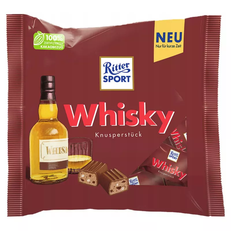 RITTER SPORT WHISKEY CZEKOLADKI NASĄCZONE WHISKY Z KREMEM 200g