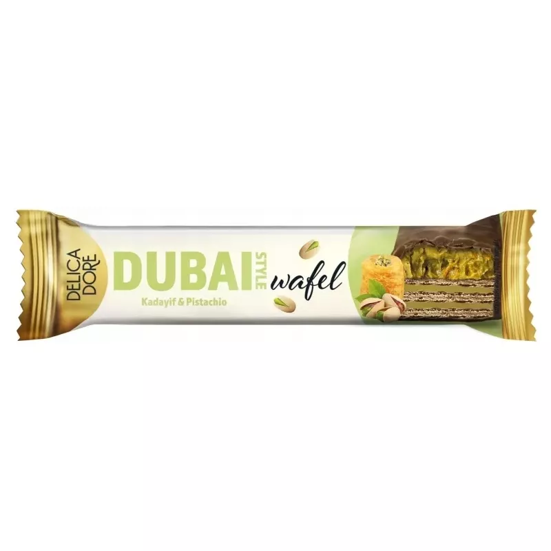 DUBAI STYLE WAFELEK KADAYIF & PISTACHIO DELICADORE W CZEKOLADZIE 40g