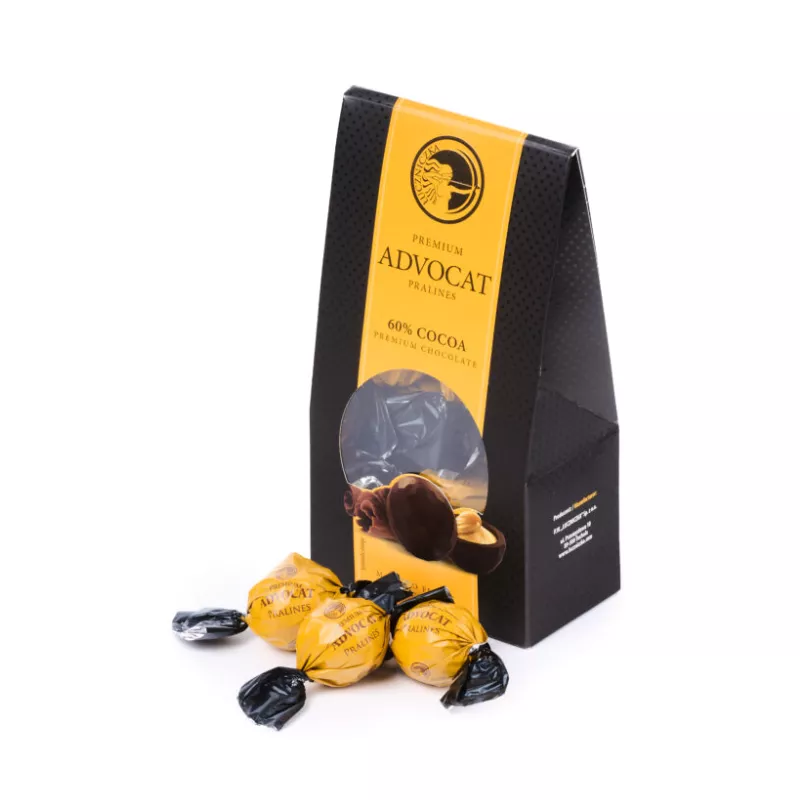 PRALINY Z NADZIENIEM ADVOCAT PREMIUM 120 g ŁUCZNICZKA 60% COCOA PRALINY Z NADZIENIEM ADVOCAT PREMIUM 120 g ŁUCZNICZKA 60% COCOA