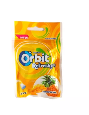ORBIT REFRESHERS TROPICAL GUMA BEZ CUKRU 26g