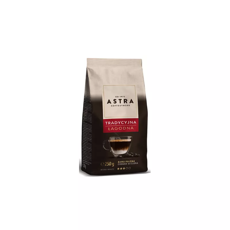 ASTRA KAWA MIELONA TRADYCYJNA ŁAGODNA DROBNO MIELONA 250g
