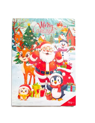 KALENDARZ ADWENTOWY Z FIGURKAMI NA MIKOŁAJA I BOŻE NARODZENIE 75g