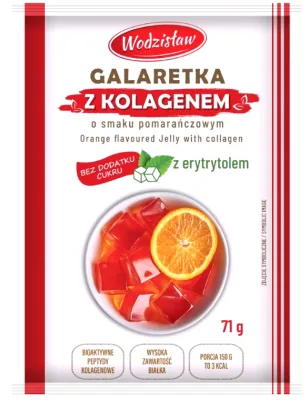 GALARETKA POMARAŃCZOWA Z KOLAGENEM BEZ DODATKU CUKRU Z ERYTRYTOLEM 71g