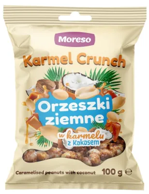 MORESO ORZESZKI ZIEMNE W KARMELU Z KOKOSEM 100g