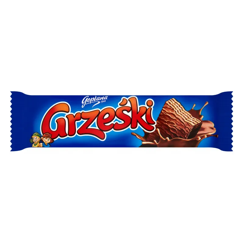GRZEŚKI WAFELKI KAKAOWE W CZEKOLADZIE 36g GOPLANA