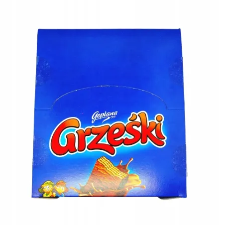 GRZEŚKI WAFELKI KAKAOWE W CZEKOLADZIE 36g GOPLANA