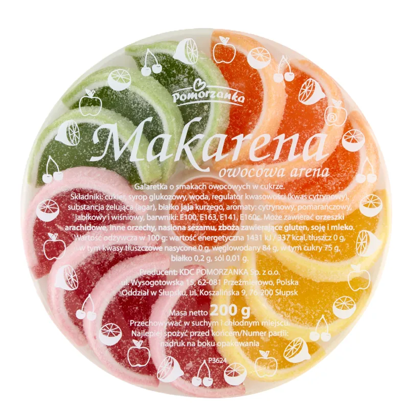 POMORZANKA MAKARENA GALARETKA OWOCOWA W CUKRZE 200g POMORZANKA MAKARENA GALARETKA OWOCOWA W CUKRZE 200g