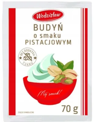 BUDYŃ O SMAKU PISTACJOWYM BEZ DODATKU CUKRU Z ERYTRYTOLEM 70g WODZISŁAW