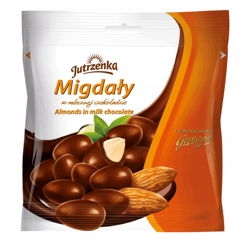 JUTRZENKA MIGDAŁY W CZEKOLADZIE MECZNEJ 80g